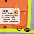thumbnail image 6 of Pioneer Hi Vis Winter Quilted Safety Parka for Men - Waterproof Work Jacket with Reflective Tape - ANSI Class 3 - Orange, 6 of 8