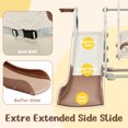 thumbnail image 2 of 4 in 1 Toddler Slide and Swing Set for Indoor Playground, Freestanding Kids Climber Slide Playset with Adjustable Seat Height and Basketball Hoop, 2 of 7