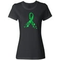 thumbnail image 3 of Inktastic Cerebral Palsy Awareness- Green Ribbon Made of Hearts Women's T-Shirt, 3 of 5