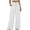 White(Womens Pants), variant on No Boundarie Drawstring Pants for Women High Waisted Wide Leg Trousers Casual Elastic Waist Textured Lounge Pants with Pockets
