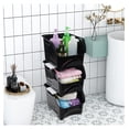 thumbnail image 5 of 3-Pack Plastic Stackable Storage Bins, Black Stackable Bins For Pantry, 5 of 7