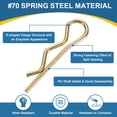 thumbnail image 3 of Uxcell 20 Pcs Hitch Pin Clip, 4mm x 85mm R Clips Colored Zinc Spring Steel Retaining Wire Hair Pins Cotter Pin Assortment Kit Clips for Trailer Tractors Mower Carts Truck Pin Clip, 3 of 6
