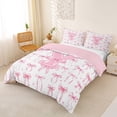 thumbnail image 2 of Manfei Cartoon Loves Print Queen Duvet Cover Set For Kids,Letter Y Initial Monogrammed Bedding For Bowtie Girls,Pink Reversible,3-Piece(No Comforter), 2 of 6