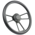 thumbnail image 1 of 72-82 Ford Courier Pick-up Steering Wheel Kit 14" Black Muscle Steering Wheel Carbon Fiber Vinyl Half Wrap, 1 of 3