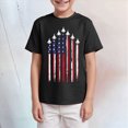 thumbnail image 2 of KPOPLK Boys Tshirts Short Sleeve Shirts for Boys 4th of July Cotton T-Shirts Kids Tees Clothes Summer Tops Size 13-14 Years,Black, 2 of 4