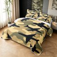 thumbnail image 3 of Manfei Retro Airplane Twin Quilt Set, Vintage Camouflage Vehicle Twin Coverlet Set, Desert Tan, 2-Piece, 1 Bedspread and 1 Pillowcase, 3 of 7