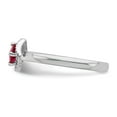 thumbnail image 3 of 925 Sterling Silver Stackable Expressions Polished Cr. Ruby & Dia Ring Size: 6; for Adults and Teens; for Women and Men, 3 of 5