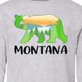 thumbnail image 4 of Inktastic Montana Lake and Trees in Bear Silhouette Long Sleeve Youth T-Shirt, 4 of 5