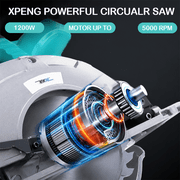 NEWONE 20V Cordless Circular Saw 5000RPM Rotating Speed 5 inch Blade Adjustable Cutting Depth 45°/90° with 2.0Ah Battery and Charger Brushless Circular Saw