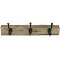 Cheungs Rustic Wood Plank With 3 Wall Hooks