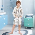 thumbnail image 5 of FORMRS Niños Bathrobe Unisex Hooded Robe Soft Plush Pajamas Sleepwear, Size 4-6T, Magical Halloween Ghost, 5 of 7
