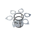 thumbnail image 5 of TECHTONGDA Six Leaves Fruit Plate Stainless Steel Fruit Bowl Cake Stand Basket Chrome for Hotel Party, 5 of 6