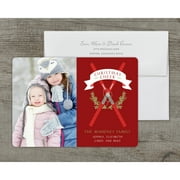 Ski House - Deluxe 5x7 Personalized Holiday Christmas Card