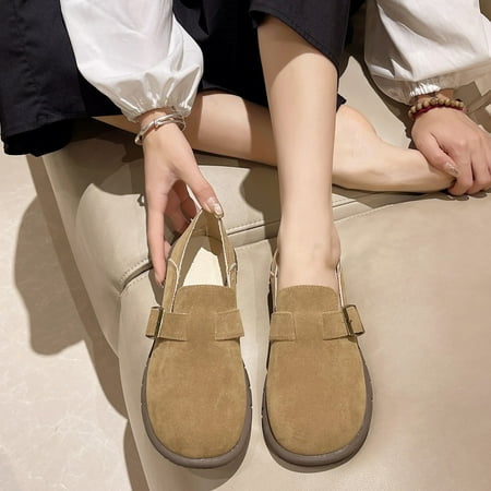 

Womens Shoes Flats Tawop 2023 New Fall College Style Retro forest Style Big-Head Ugly Cute Shoes Flat Sole Shoes for Flats Shoes Coffee 36(Us:5.5)