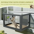 thumbnail image 5 of Haverchair Cat Window Boxs, Catio Outdoor Cats Enclosure with Bug Proof Wire Mesh Fit Double Hung Frame 26" to 43" Wide, Window Perch w/Waterproof Clear Roof for Sunbathing Napping Overlooking, Black, 5 of 11