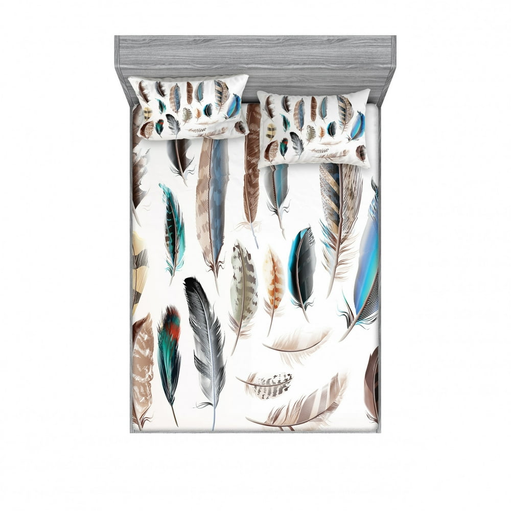 Feathers Bedding Set with Sheet & Covers, Western Feather Setting