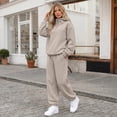 thumbnail image 6 of SUNBS 2 Piece Outfit for Women Lounge Sets Hooded Half-Zip Sweatshirt Jogger Sweatpants Workout Sweatsuit, 6 of 9