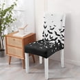 thumbnail image 6 of Halloween Chair Covers for Dining Room Set Of 6, Halloween Bats Stretch Dining Chair Cover 6 Pieces, Washable Kitchen Parsons Chair Slipcovers 6 Pack, Removable Seat Protector for Home and Party, 6 of 6