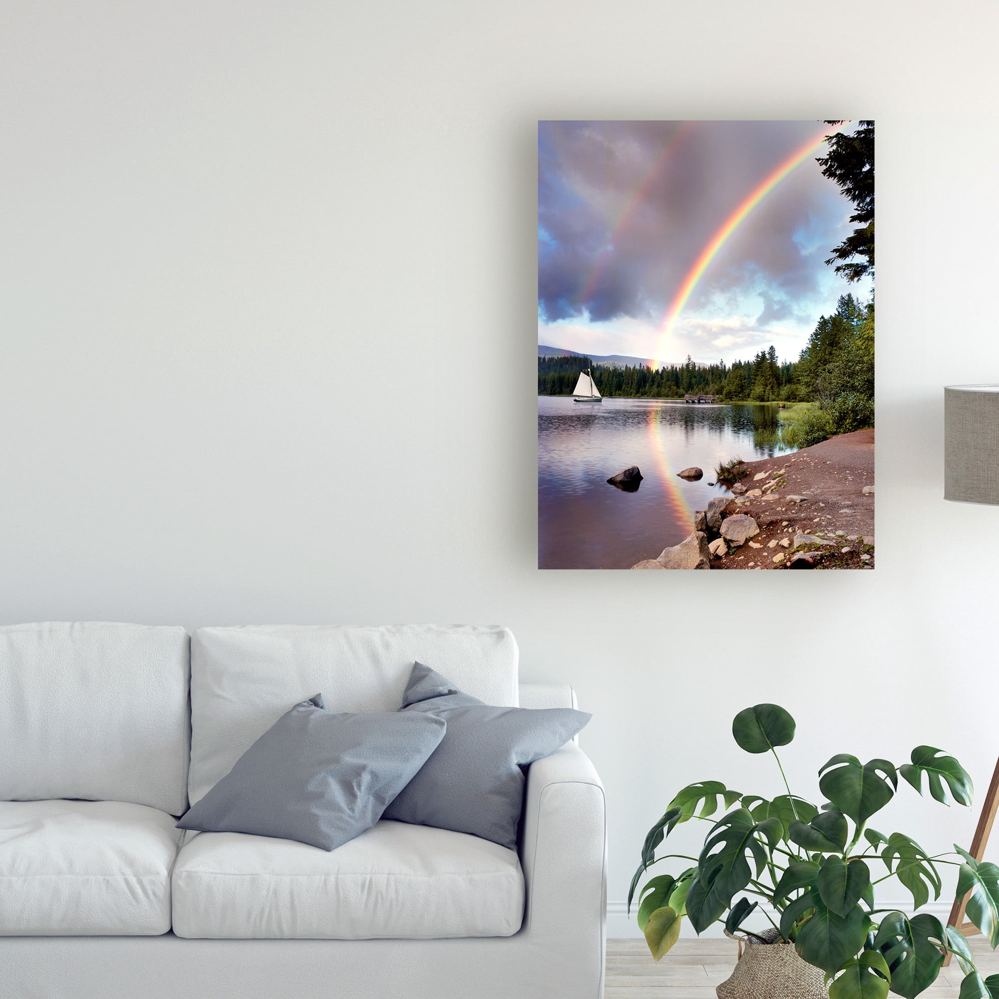 Trademark Fine Art 'Sailing Under Rainbows Oregon Color' Canvas Art by Monte Nagler