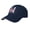 navy, variant on 250th Anniversary 250 Years Americans 1776 4th of July Patriotic Sandwich Brim Hat, Cycling Cap, Polyester, Fits 22-23" Head - crimson