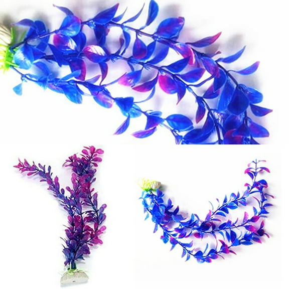 Walbest Artificial Aquariums Plants Plastic Fish Tank Plants for Aquarium Decorations