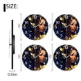 thumbnail image 2 of Personalized Wall Clock Non-Ticking Silent Clocks Battery Operated Round Clocks Decorative for Bathroom,Office-Black Woman With Yellow Headphones And Blue Curly Hair(12inch), 2 of 4