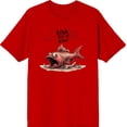 thumbnail image 3 of A Fish Out of Water Humor Adult Red Crew Neck Short Sleeve Tee-XXL, 3 of 4