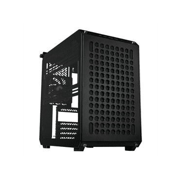 Cooler Master QUBE 500 Flatpack Black Small High Airflow Mid-Tower ATX Customizable Gaming PC Case, Tempered Glass, Vertical GPU Mount, USB-C, Carrying Handle, Gem Mini (Q500-KGNN-S00)