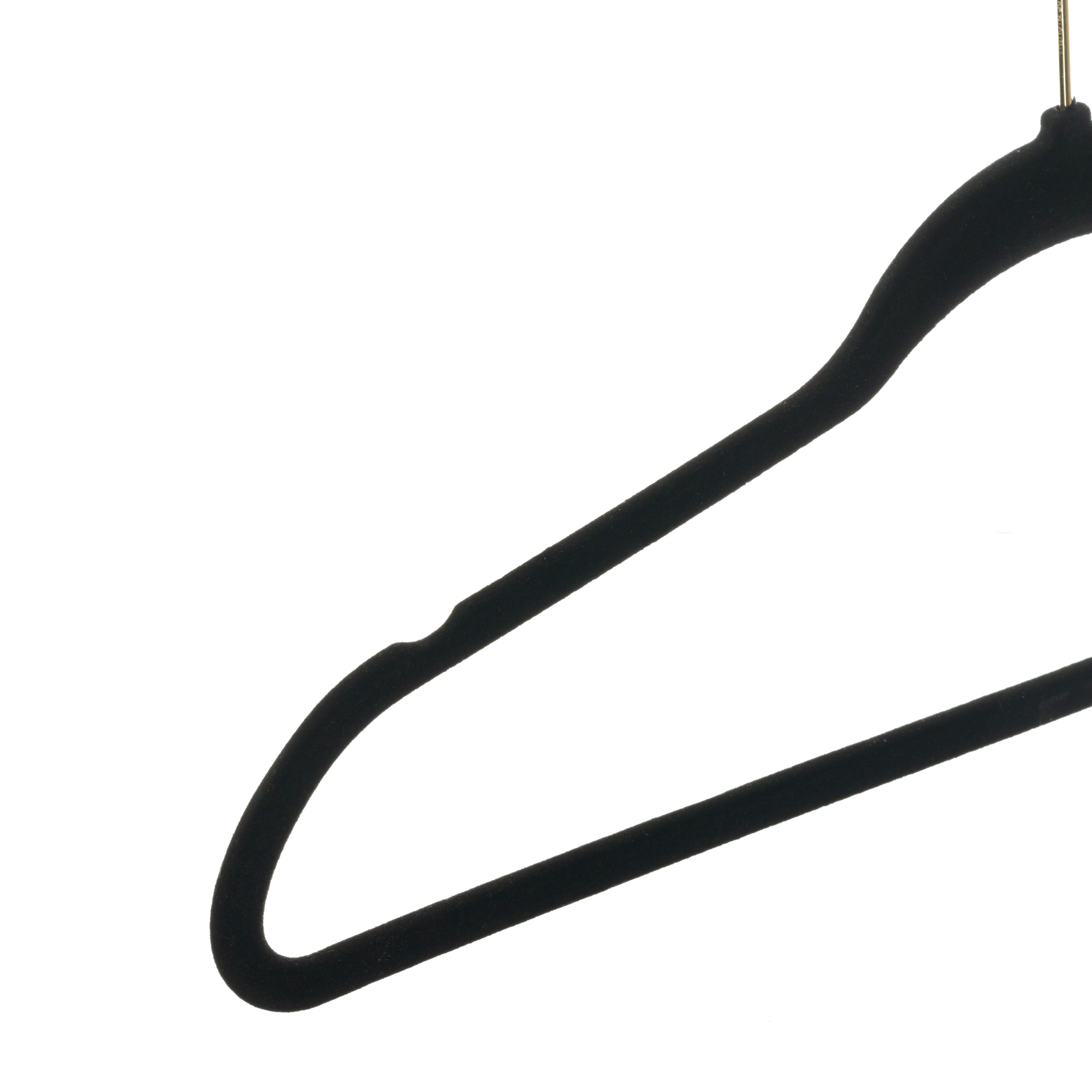  Micuul Velvet Hangers 50 Pack, Black Hangers with Tie