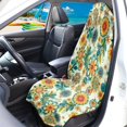 thumbnail image 2 of Bulopur Retro Front Car Seat Towel Universal Soft Breathable Seat Protector Boho Floral Non-Slip Towel for Car Decor Fit SUV Sedan Truck, 2 of 8