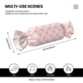 thumbnail image 3 of Salouo Rabbit And Cherry Pattern Cute Bolster Pillow,Cylindrical Pillow Long Pillow for Bed Round Side Pillow for Knee/Leg/Neck ,- Length 24.4" x 9.8" Diameter, 3 of 8