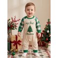 thumbnail image 3 of Cjfdfy Newborn Baby Girl Boys Christmas Jumpsuit Santa Claus Tree Plaid Long Sleeve Romper Little Baby Cute My First  Christmas Fall Winter Outfits 0-18M, 3 of 9