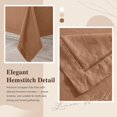 thumbnail image 2 of Linen World Fall Linen Tablecloth 90" x 60" Inch,French Linen Washable Rectangular Table Cloth for Dining,Outdoor,Weddings and Restaurants,Decorative Thanksgiving Christmas,Beige Hemstitch, 2 of 7