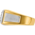 thumbnail image 5 of 10K Yellow W/Rhodium Ibgoodman Men's W/White Rhodium Satin Diamond Complete Ringsize 10 - Jbsp, 5 of 5