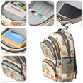 thumbnail image 4 of Corgi and Bone Beige Pattern Backpack for School, Cute School Bag with Adjustable Shoulder Straps and Padded Back, 16.9"x12.6"x5.9", 4 of 5