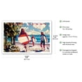 thumbnail image 2 of Visit Sunny San Clemente California - Young Surfers on the Beach - Vintage Travel Poster by Wade Koniakowsky - Master Art Print (Unframed) 12in x 18in, 2 of 4