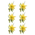 thumbnail image 2 of QualitChoice 6Pcs Artificial Lilys Flower Simulation Long Lasting Washable Portable Decorative Household Fake Plant Flowers Yellow 1 Pc, 2 of 6