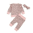 thumbnail image 2 of Douhoow Infant Girl 2Pcs Autumn Clothes Long Sleeve Polka Dot Sweatshirt Pants, 2 of 7