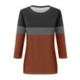 thumbnail image 5 of Shirt for Women's Fashion Casual Round Neck 3/4 Sleeve Loose Printed T-Shirt Ladies Top, 5 of 5