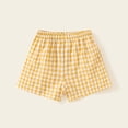 thumbnail image 4 of CCRFTGI Girls Plaid Shorts for Kids Toddler Size 7-8 Comfy Cute Elastic Shorts for Girls Summer Casaul Beach Wear Light Stylish Shorts Yellow 2-3 Years, 4 of 5