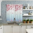 thumbnail image 4 of Cherry Blossom Gradient Small Curtain Rod Pocket Short Curtains Half Drapes Partition Cabinet Door Window Curtains Home Decor, 4 of 6