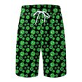 thumbnail image 4 of TSADFHJI Ensemble de Pyjama pour Hommes, Flanelle d'Hiver, Col Rond Imprimé, Manches Courtes, Short, Vert m, 4 of 5