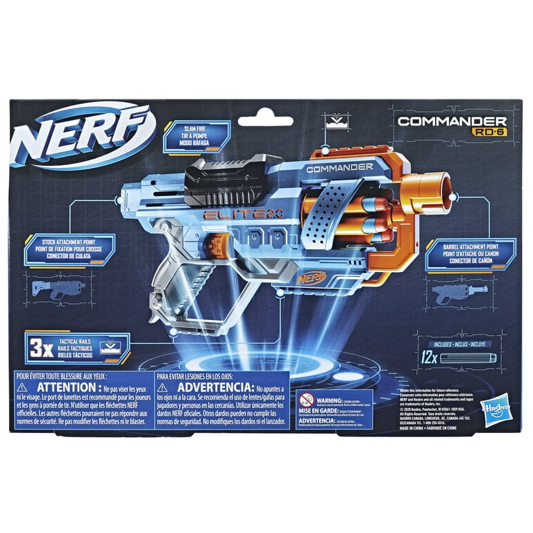 Nerf 2.0 Commander RD-6 Blaster, Nerf Elite Darts, Rotating Drum -