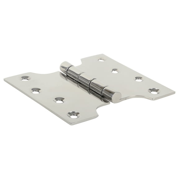 Ssiskcon Stainless Steel Parliament Door Hinge 4 in L x 2 in Obstacle Gap x 4 in W with Screws Wide Projection Hinges Satin 32D (Pack of 1)