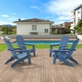 thumbnail image 3 of ACEGOSES 2Pcs Outdoor Folding Adirondack Chair Patio Plastic Fire Pit Chair for Outside, Deck and and Balcony,Navy Blue, 3 of 7