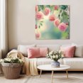 thumbnail image 5 of Pink Spring Floral Wall Art Painting on Canvas, Summer Roses Flowers Farmhouse Canvas Art Home Prints Wall Art Framed Modern Artwork for Living Room Bedroom Wall Decor 20x20in, 5 of 9