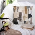 thumbnail image 3 of Pillow Covers 18x18 Set of 2, Modern Black Brown Throw Pillow Covers Decorative Couch Cushion Cover, Abstract Oil Painting Art Microfiber Soft Square Pillowcases for Bedroom Living Room Sofa, 3 of 7