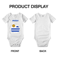 thumbnail image 3 of Uruguay Map Flag Cute Baby Rompers Bodysuit (White, 6-12 Months), 3 of 5