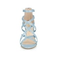 thumbnail image 6 of BLISSFUL STEP Women's Shoes Strappy Lace Up Open Toe Stiletto High Heel Dress Sandals  Sky Blue 7.5, 6 of 7