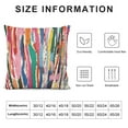 thumbnail image 5 of Shangniulu  Colorful striped printed sofa cushion pillowcase, home decoration short plush pillowcase 18 x 18 inches, 5 of 5